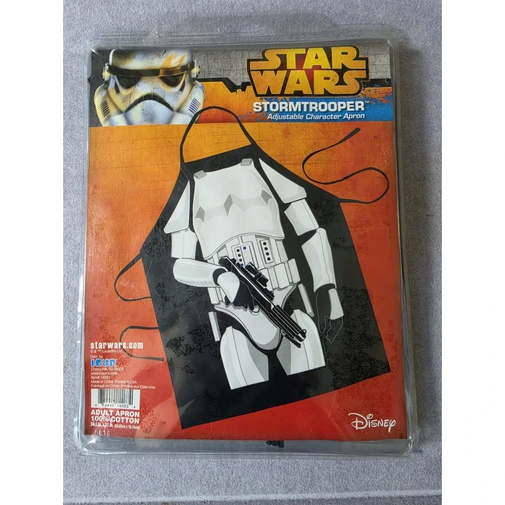 Disney Star Wars Stormtrooper Adjustable Apron New Adult Size L Halloween Cook